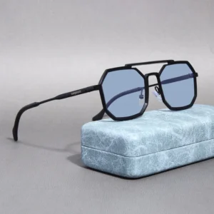Commando Silver Black Edition Octagon Sunglasses