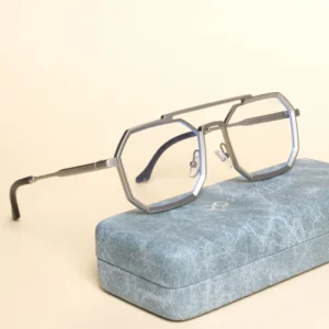 Commando Silver Clear Edition Octagon Sunglasses