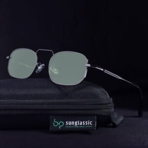 Gun Green Rectangle Sunglasses for Men & Women | UV400